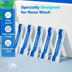 120 Saline Packets,Sinus Rinsing Packets for Neti Pots,Neti Pot Salt Packets Individually Wrapped,Nasal Rinse Packets Neti Pot Salt for Nasal Irrigation System,Nasal Wash Squeeze Bottle & Sinus Relief